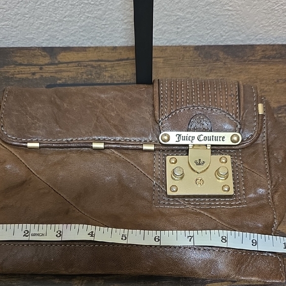 Juicy Couture Vintage Brown Leather Clutch Bag - Picture 10 of 10